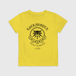Футболка хлопковая детская ВЕДЬМАК, цвет: желтый
