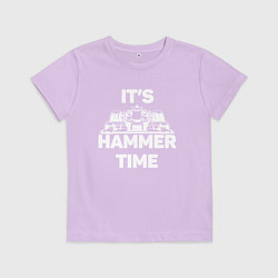 Футболка хлопковая детская It's hammer time, цвет: лаванда