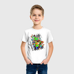 Футболка хлопковая детская Minecraft цвета белый — фото 2