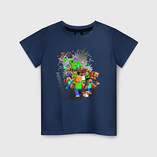 Детская футболка Minecraft / Тёмно-синий – фото 1