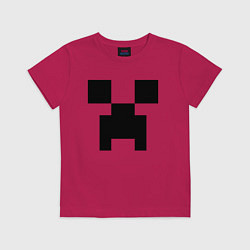 Футболка хлопковая детская Minecraft, цвет: маджента