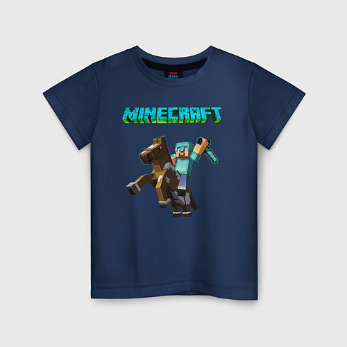 Детская футболка Minecraft / Тёмно-синий – фото 1