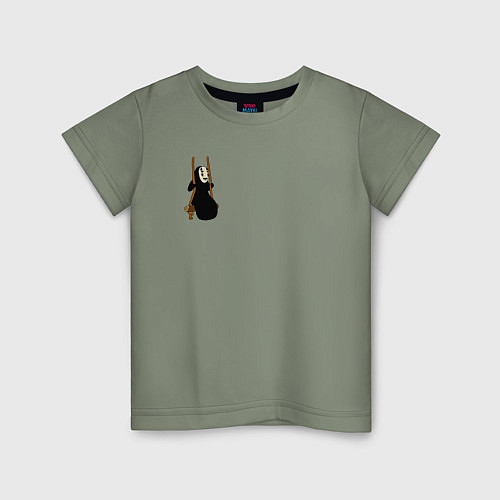 Детская футболка Безликий на качелях / Авокадо – фото 1