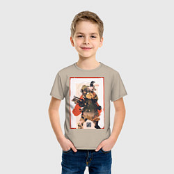 Футболка хлопковая детская Apex Legends Bloodhound, цвет: миндальный — фото 2
