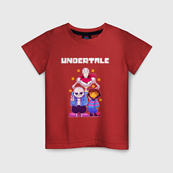 Футболка хлопковая детская UNDERTALE, цвет: красный