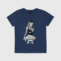 Футболка хлопковая детская ARIANA GRANDE, цвет: тёмно-синий