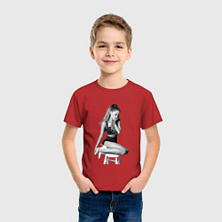 Футболка хлопковая детская ARIANA GRANDE, цвет: красный — фото 2