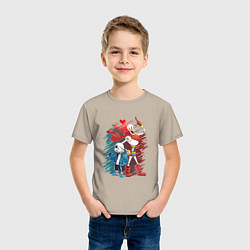 Футболка хлопковая детская UNDERTALE, цвет: миндальный — фото 2