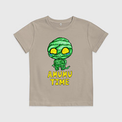 Футболка хлопковая детская Амуму, цвет: миндальный