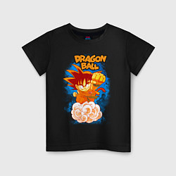 Футболка хлопковая детская Little Goku, цвет: черный