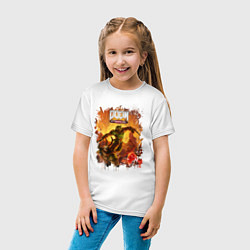 Футболка хлопковая детская DOOM, цвет: белый — фото 2