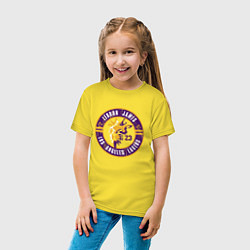 Футболка хлопковая детская Lakers - LeBron James, цвет: желтый — фото 2