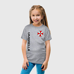 Футболка хлопковая детская UMBRELLA CORP, цвет: меланж — фото 2