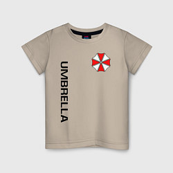 Футболка хлопковая детская UMBRELLA CORP, цвет: миндальный