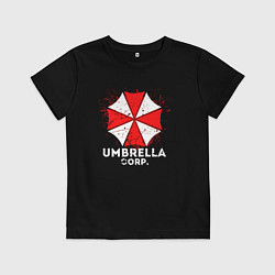 Футболка хлопковая детская UMBRELLA CORP, цвет: черный