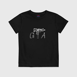 Футболка хлопковая детская GTA, цвет: черный