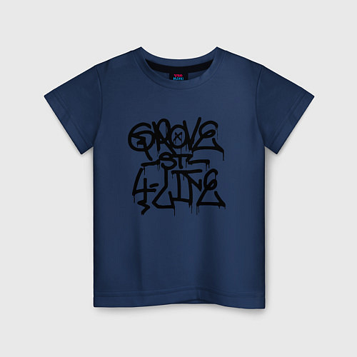 Детская футболка GROVE STREET 4 LIFE / Тёмно-синий – фото 1