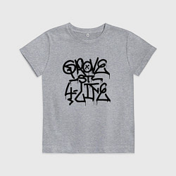 Футболка хлопковая детская GROVE STREET 4 LIFE, цвет: меланж