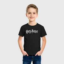 Футболка хлопковая детская Harry Potter цвета черный — фото 2