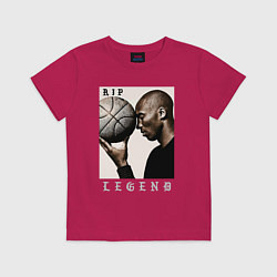 Футболка хлопковая детская Kobe - RIP Legend, цвет: маджента