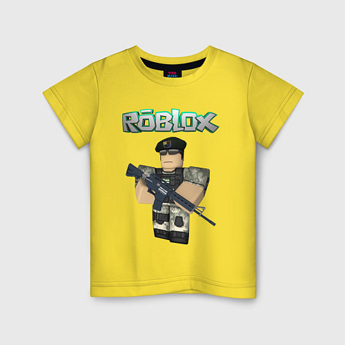 Детская футболка Roblox Defender / Желтый – фото 1