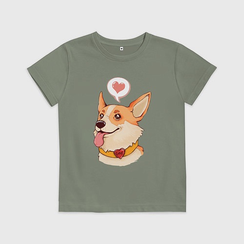 Детская футболка КОРГИ / Авокадо – фото 1