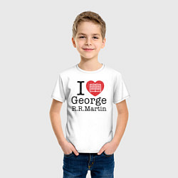 Футболка хлопковая детская I Love George Martin, цвет: белый — фото 2