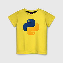 Футболка хлопковая детская Python, цвет: желтый