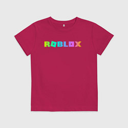 Футболка хлопковая детская ROBLOX, цвет: маджента