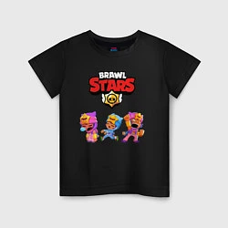 Футболка хлопковая детская BRAWL STARS, цвет: черный