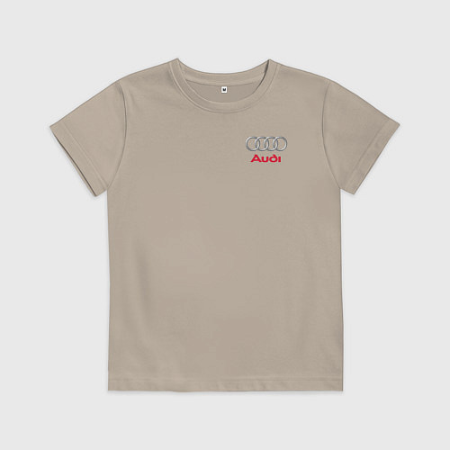 Детская футболка AUDI / Миндальный – фото 1