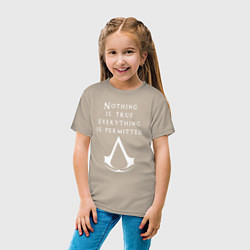 Футболка хлопковая детская ASSASSINS CREED, цвет: миндальный — фото 2