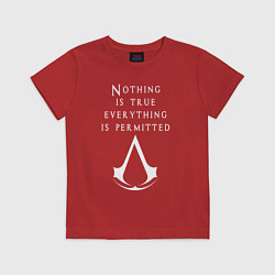 Футболка хлопковая детская ASSASSINS CREED, цвет: красный