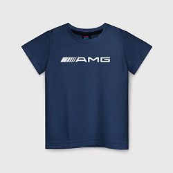 Футболка хлопковая детская MERCEDES AMG, цвет: тёмно-синий