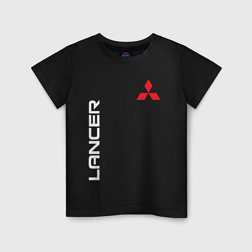Детская футболка MITSUBISHI LANCER / Черный – фото 1