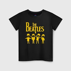 Футболка хлопковая детская Beatles, цвет: черный