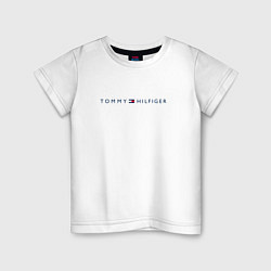 Футболка хлопковая детская TOMMY HILFIGER, цвет: белый