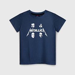 Футболка хлопковая детская Metallica, цвет: тёмно-синий