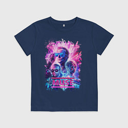 Футболка хлопковая детская Muse, цвет: тёмно-синий