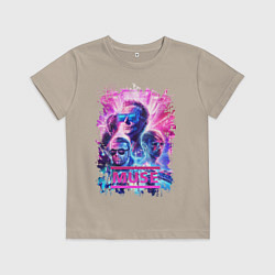 Футболка хлопковая детская Muse, цвет: миндальный