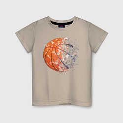 Футболка хлопковая детская BasketBall, цвет: миндальный