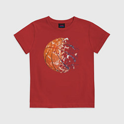 Футболка хлопковая детская BasketBall, цвет: красный