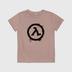 Футболка хлопковая детская HALF-LIFE, цвет: пыльно-розовый