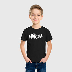 Футболка хлопковая детская Blink 182, цвет: черный — фото 2