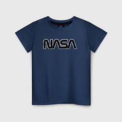 Футболка хлопковая детская NASA, цвет: тёмно-синий