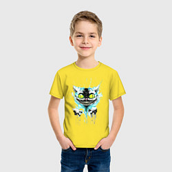 Футболка хлопковая детская Грозовой, кошак Чеширский, цвет: желтый — фото 2