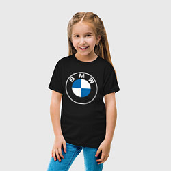 Футболка хлопковая детская BMW LOGO 2020, цвет: черный — фото 2