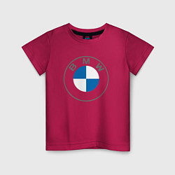 Футболка хлопковая детская BMW LOGO 2020, цвет: маджента