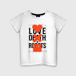 Футболка хлопковая детская LOVE DEATH ROBOTS LDR, цвет: белый