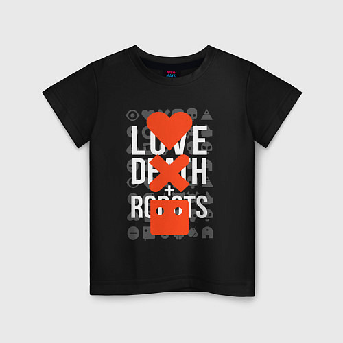 Детская футболка LOVE DEATH ROBOTS LDR / Черный – фото 1